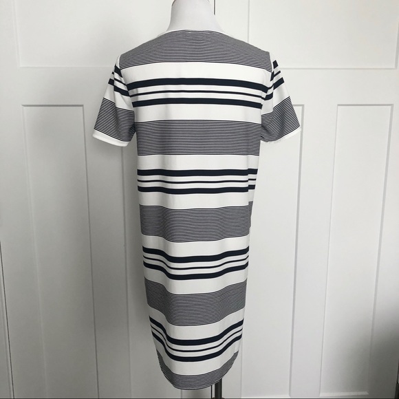 Express Striped Shift Dress Lace up Tie - Picture 4 of 6